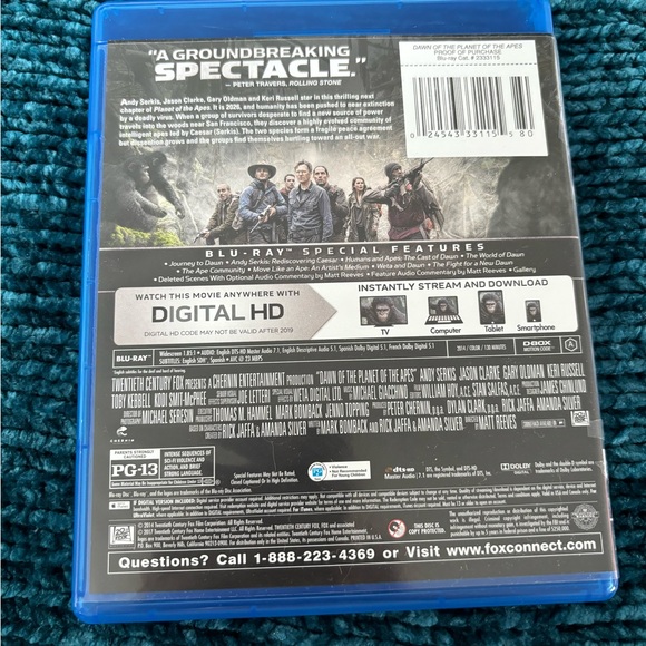 Good condition planet of the apes dvd - Picture 2 of 2